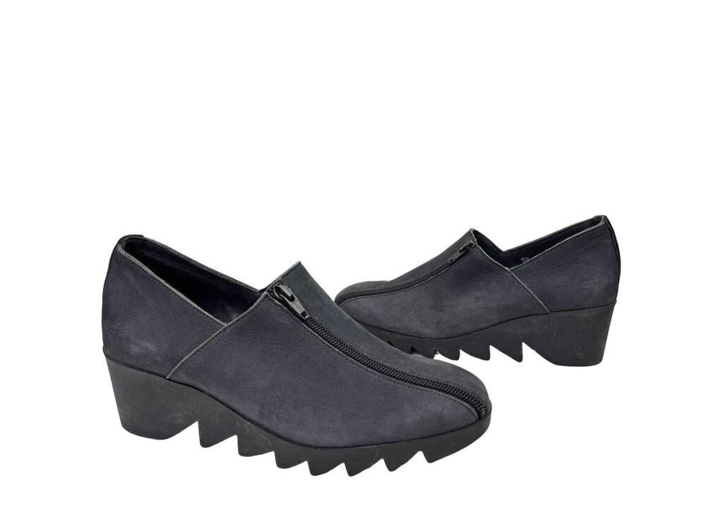 ARCHE Patcha Womens Gray Nubuck Leather Side Zip Wedge Shoe Size EU 37/ US 6.5